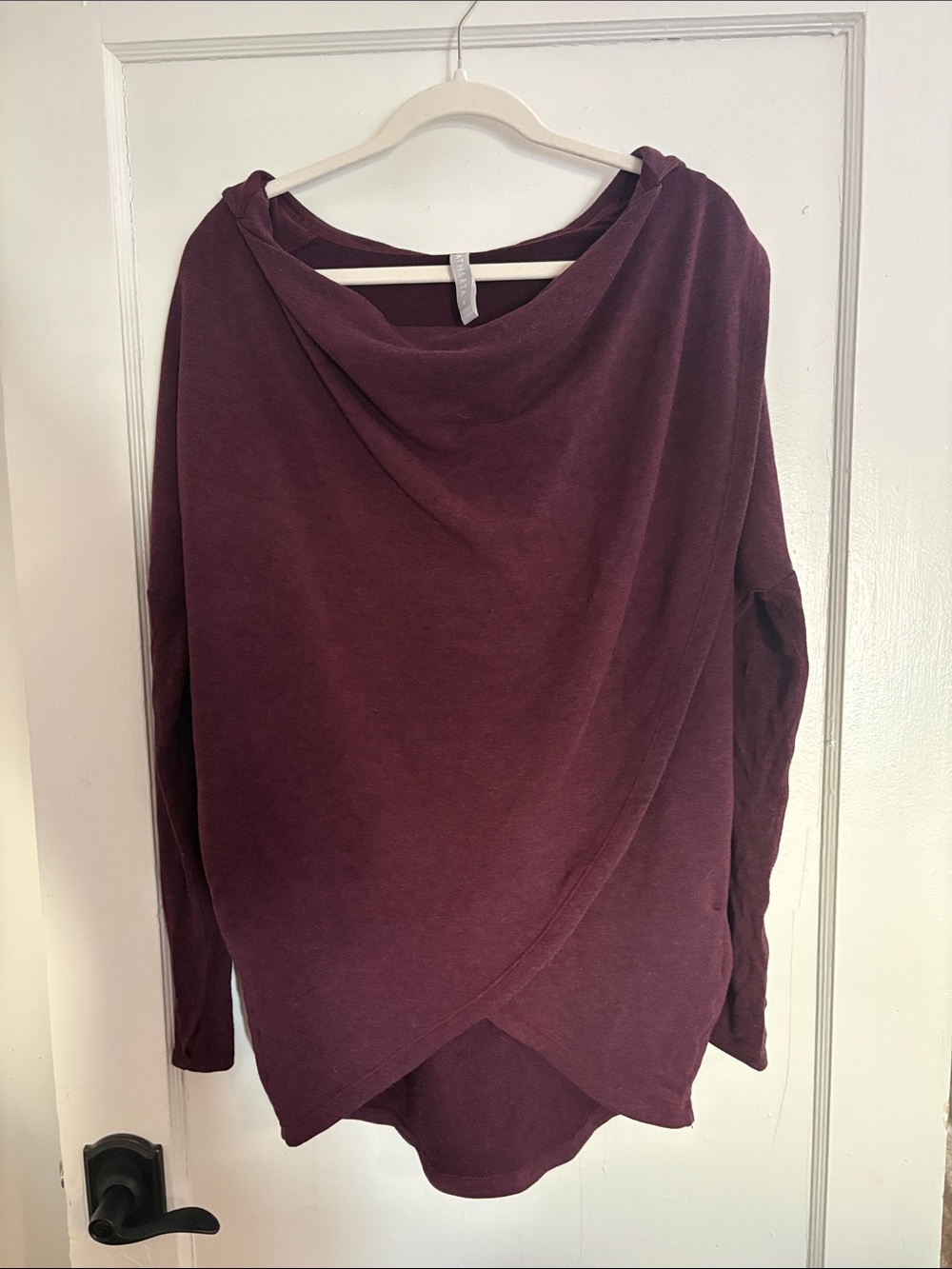Athleta Deep Plum Purana Wrap Sweatshirt